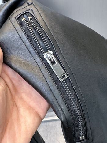 Мъжко PU кожено яке, тънък силует, яка с ревери, цип отпред, ежедневен мотоциклетен стил