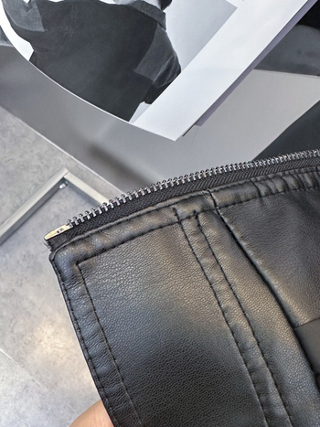 Мъжко PU кожено яке, тънък силует, яка с ревери, цип отпред, ежедневен мотоциклетен стил