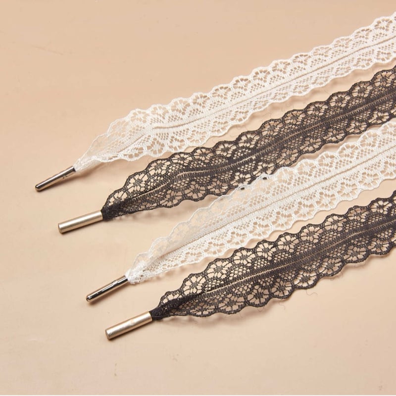 Čipkaste vezice za tenisice u baletnom stilu, DIY dodaci, bijela svila čipka