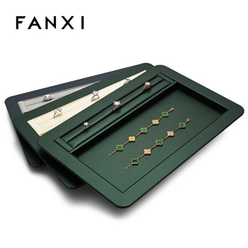 Fanxi 2021 Φθινοπωρινή παρουσίαση κοσμημάτων για δαχτυλίδια, δίσκος σε σκούρο πράσινο, ελαφριά πολυτελεία οργάνωση