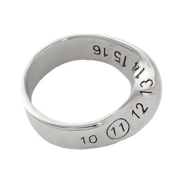 Mobius digitalni prsten s geometrijskim retro dizajnom, bakreno elektroplatiran, unisex.