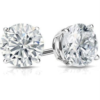 XINGQI Moissanite naušnice s četiri kandže - geometrijski dizajn od bakra s ugrađenim cirkonima - unisex nakit