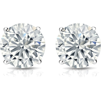 XINGQI Moissanite naušnice s četiri kandže - geometrijski dizajn od bakra s ugrađenim cirkonima - unisex nakit