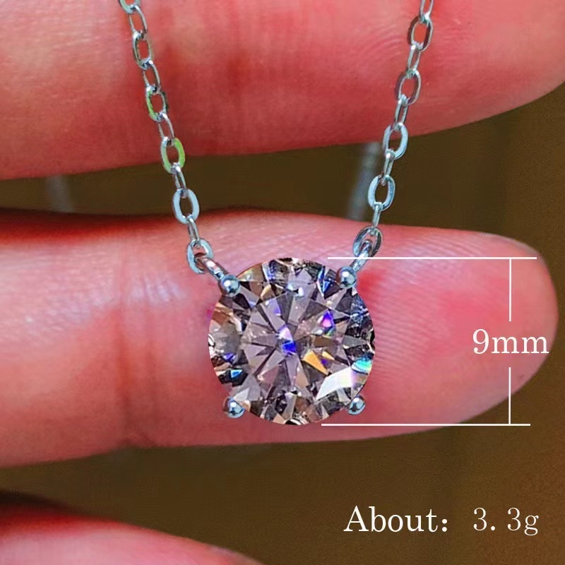 XINGQI Moissanite naušnice s četiri kandže - geometrijski dizajn od bakra s ugrađenim cirkonima - unisex nakit