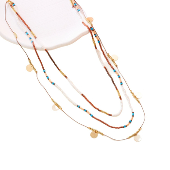 Set od 3 ogrlice s perlama u boho stilu, ženski modni nakit