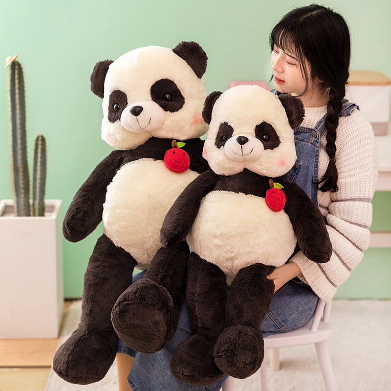 Plišani set u šumskom stilu: veliki panda teddy medo, slatka patka pliš, lutka za hvatanje u stroju, jastuk za krevet