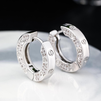 Naušnice od bakra s dijamantnom ukrasom, 14K pozlata, korejskog dizajna geometrijski, unisex, elegantan minimalistički nakit