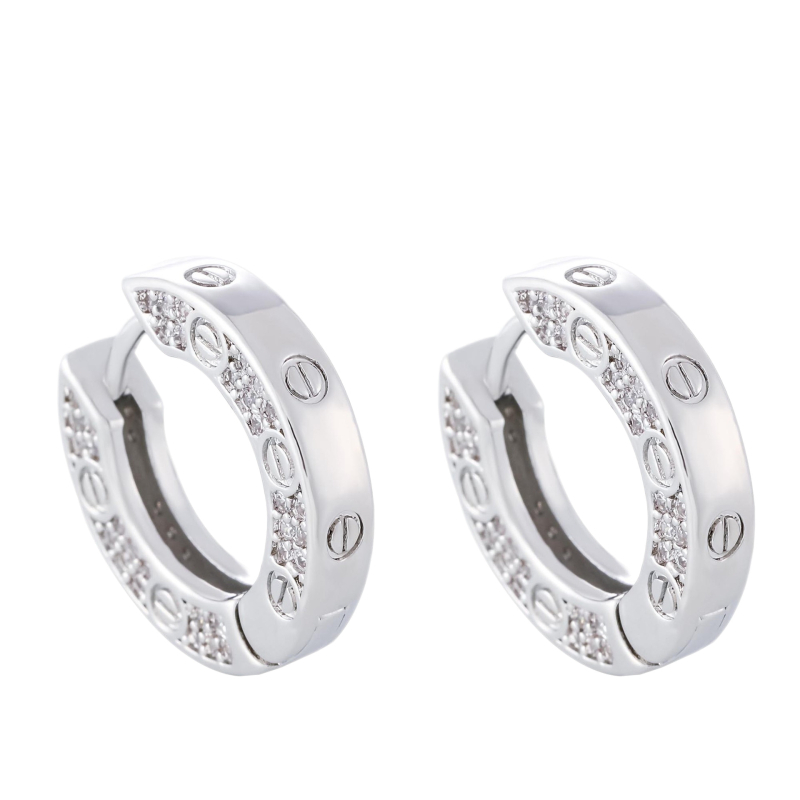 Naušnice od bakra s dijamantnom ukrasom, 14K pozlata, korejskog dizajna geometrijski, unisex, elegantan minimalistički nakit