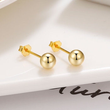 Naušnice od S925 srebra, unisex, okrugle perle, minimalistički dizajn