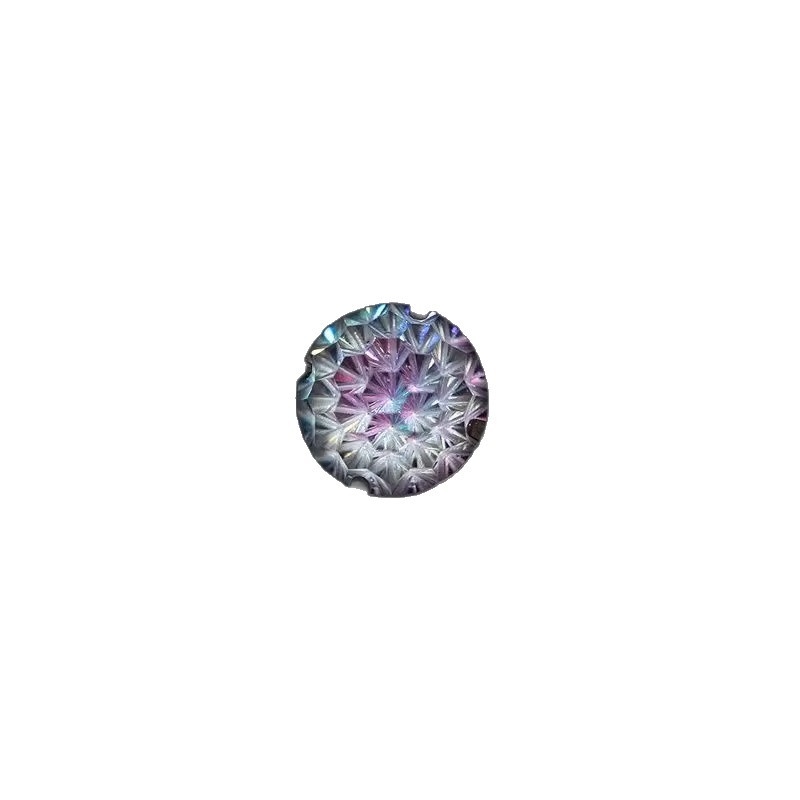 Geometrijski naušnice od titan čelika, 6 mm sjajni elementi, 8 mm ravna stražnja strana