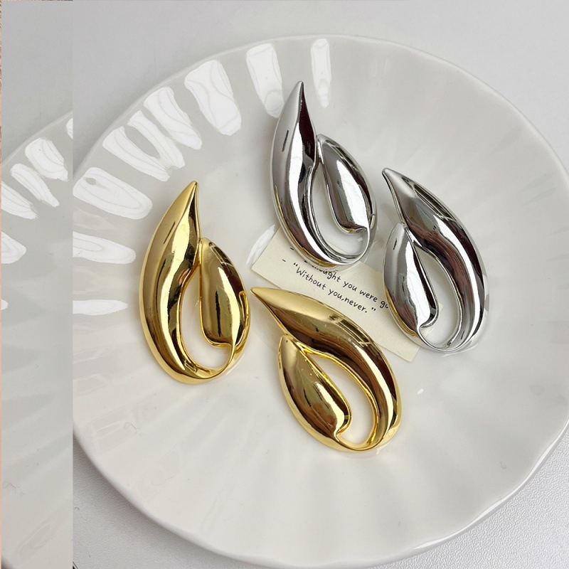 Geometrijski naušnici od legure, minimalistički dizajn za žene, elegantan metalni izgled