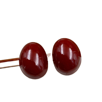 Set nakita u francuskom stilu, minimalistički, crvena boja, vintage geometrijski ton Merlot — naušnice, prsten i narukvica