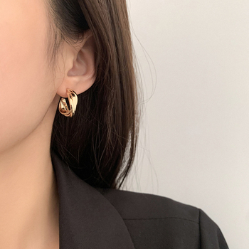 Clipsuri circulare pentru urechi, fără piercing, stil minimalist, aspect premium pentru femei