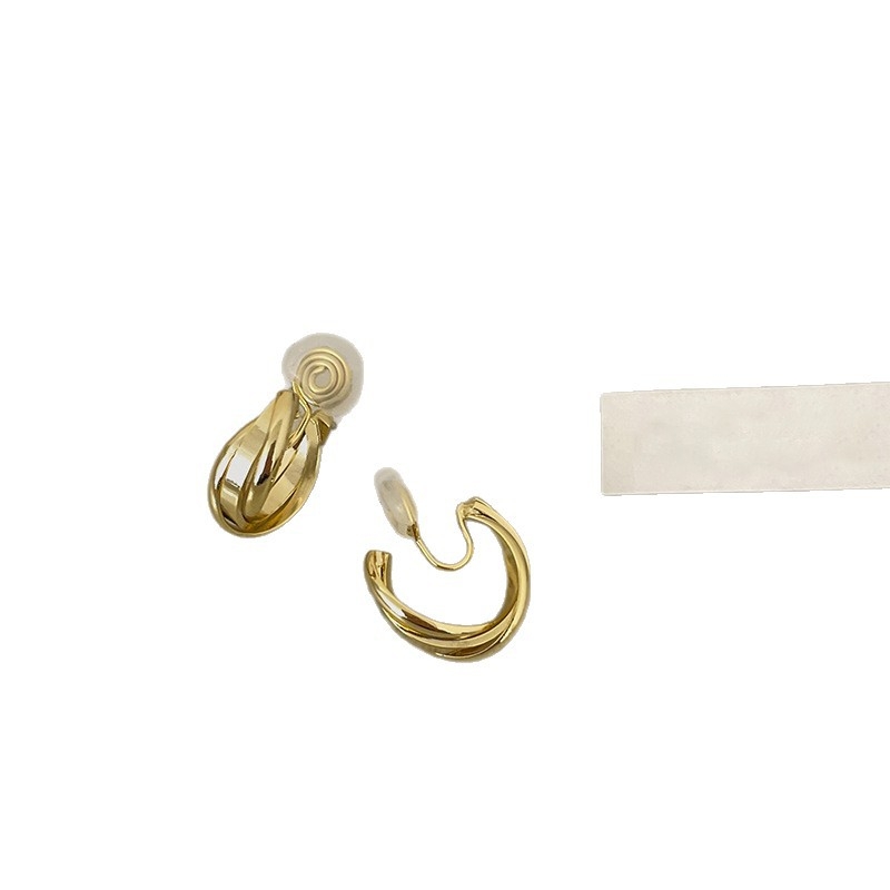 Clipsuri circulare pentru urechi, fără piercing, stil minimalist, aspect premium pentru femei