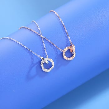 Ženski ogrlica od 925 srebra Möbius – minimalistička, svestrana, lagani luksuz