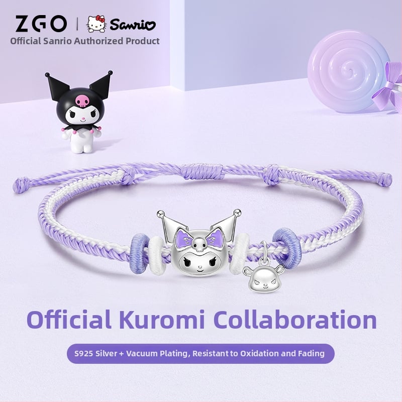 Zhenggang x Sanrio Kuromi strieborný náramok pre ženy, nový model 2024, elegantný darček k narodeninám