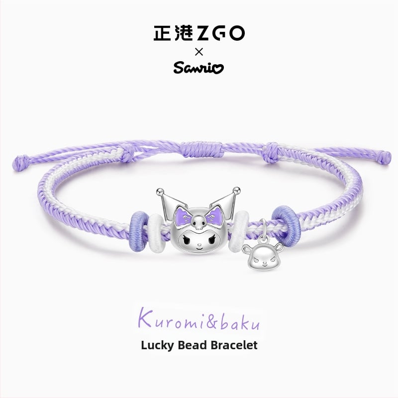 Zhenggang x Sanrio Kuromi strieborný náramok pre ženy, nový model 2024, elegantný darček k narodeninám