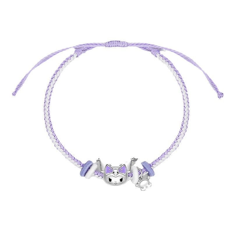 Zhenggang x Sanrio Kuromi ασημένιο βραχιόλι για γυναίκες, νέο μοντέλο 2024, κομψό δώρο γενεθλίων