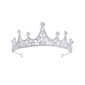 Dječja tiara s kristalima – elegantan dodatak za kosu za djevojčice, za rođendan i nastupe kao princeza