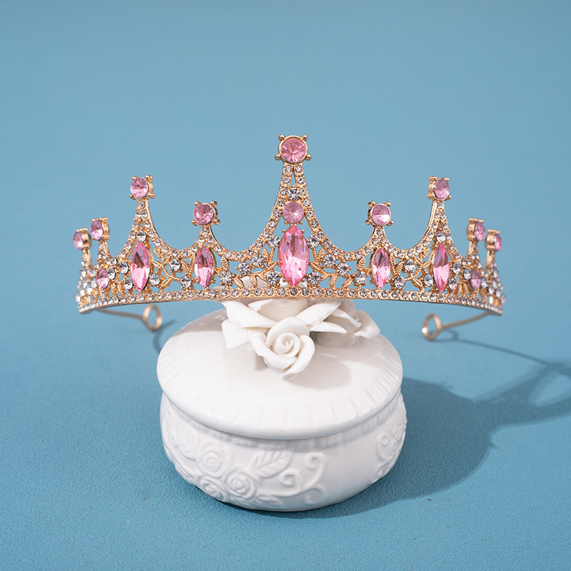 Dječja tiara s kristalima – elegantan dodatak za kosu za djevojčice, za rođendan i nastupe kao princeza
