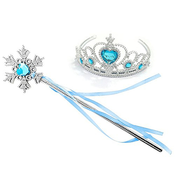 Set ledena kruna i štapić sa snježnom pahuljom za djecu, Princeza Elsa, magična kruna