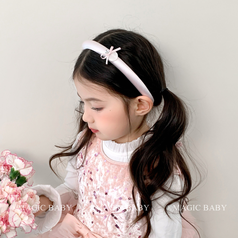 Nježna satenska jednobojna traka za kosu za bebe, dječji dodatak u korejskom stilu, svestran i vrhunske kvalitete.