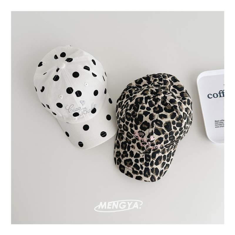 Dječja kapa s leopard printom i točkicama, sa širokim obodom, lagana ljetna retro zaštita od sunca, unisex baseball kapa