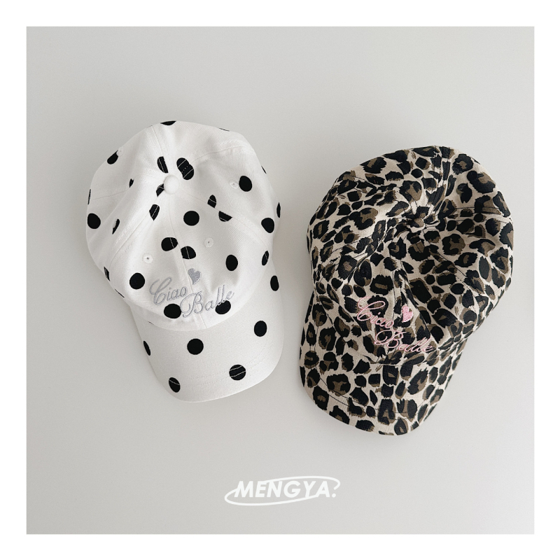 Dječja kapa s leopard printom i točkicama, sa širokim obodom, lagana ljetna retro zaštita od sunca, unisex baseball kapa