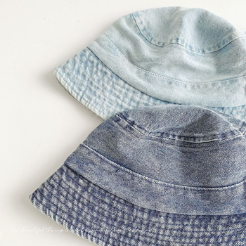 Denim ribarska kapa za djecu s mašnicom, pran vintage izgled, dječja kapa za sunce, ljeto proljeće jesen, korejski casual stil