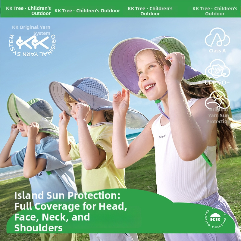 KK Tree Dječja kapa za sunce s UV zaštitom, unisex, s velikim obodom, proljeće 2025