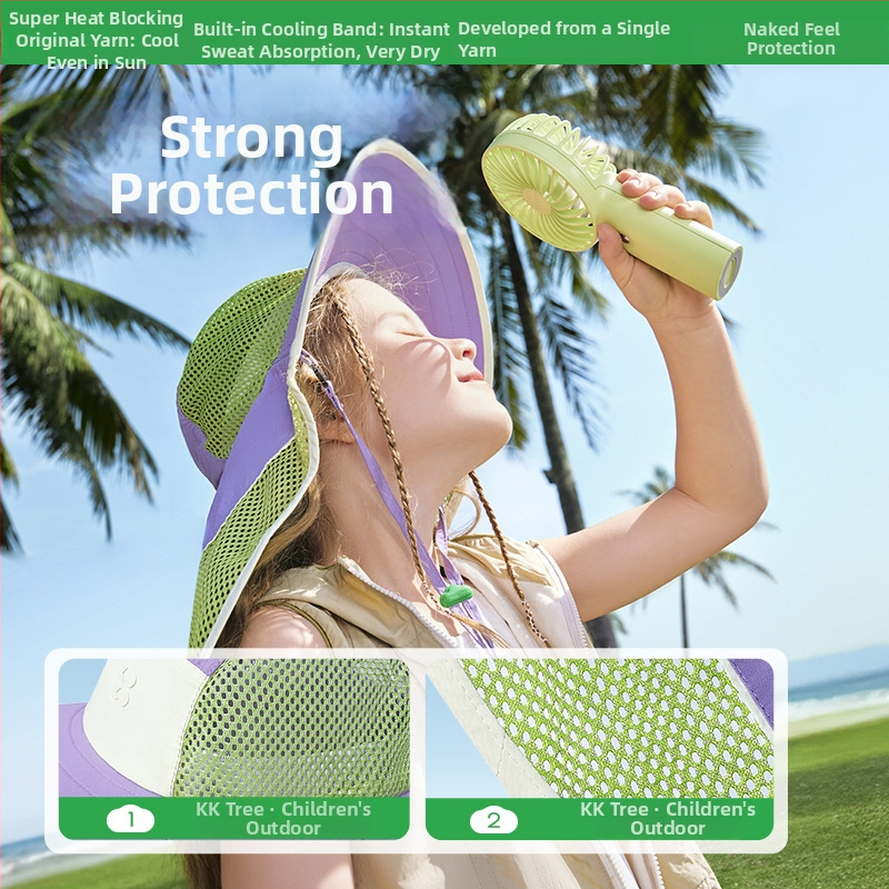 KK Tree Dječja kapa za sunce s UV zaštitom, unisex, s velikim obodom, proljeće 2025