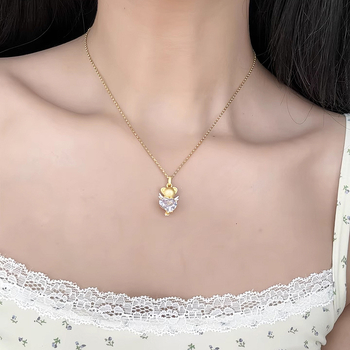3D ogrlica s privjeskom srca inspirirana Sakura za žene