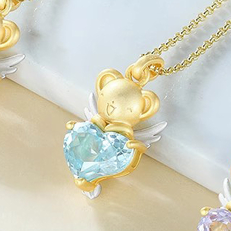 3D ogrlica s privjeskom srca inspirirana Sakura za žene
