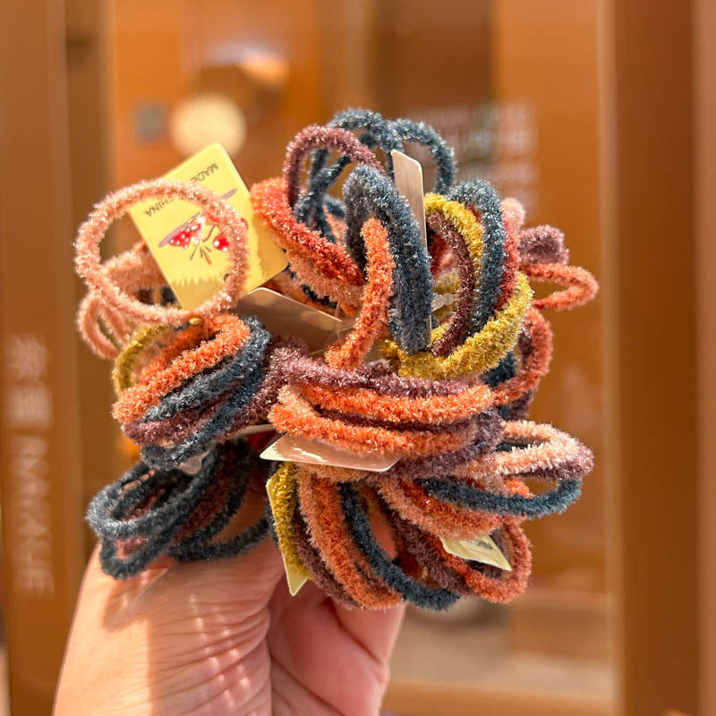 3 cm детска лента за коса – нежна еластична лента за момичета и бебета с копринен блясък