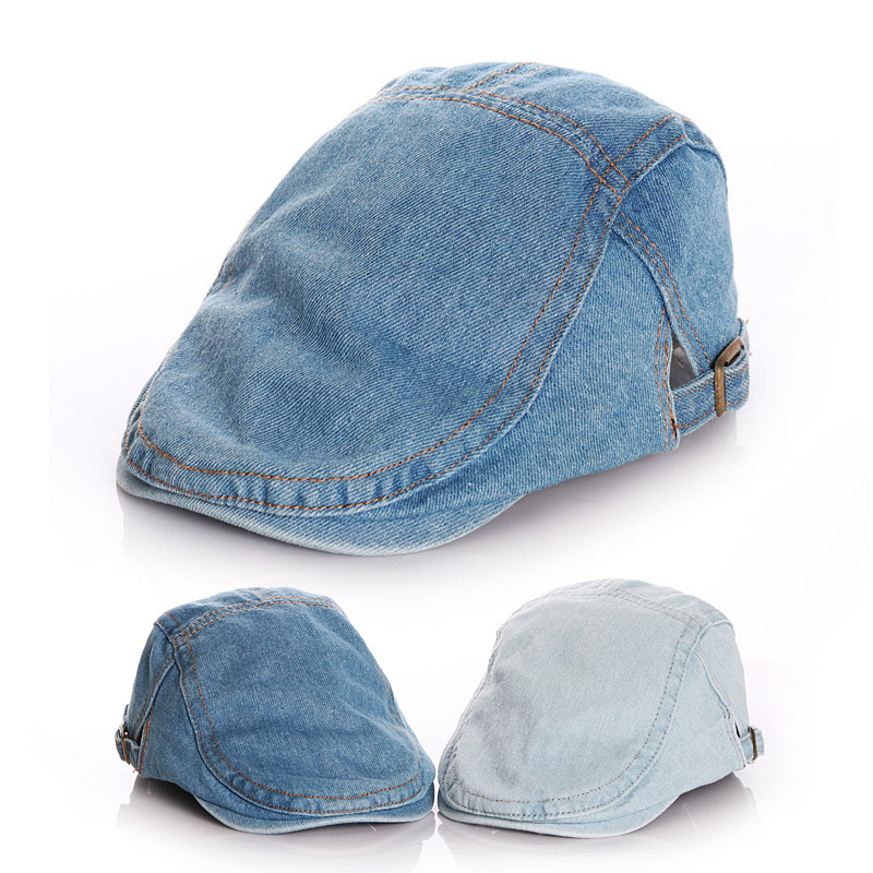 Dječji denim beret za proljeće i jesen, prozračan s UV zaštitom