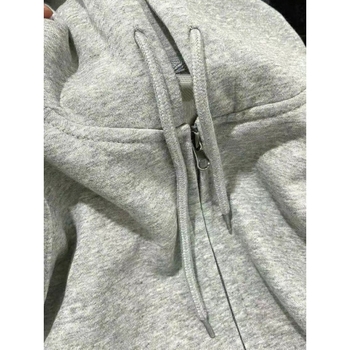Ženski zimski džemper s kapuljom, flis podstava, opušten kroj, zen stil