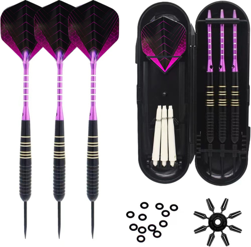 Set vrhova za darts od čistog bakra, 22 g, visoko kvalitetni profesionalni natjecateljski, s 3 izdržljivim vrhovima i dodacima u plastičnom kućištu