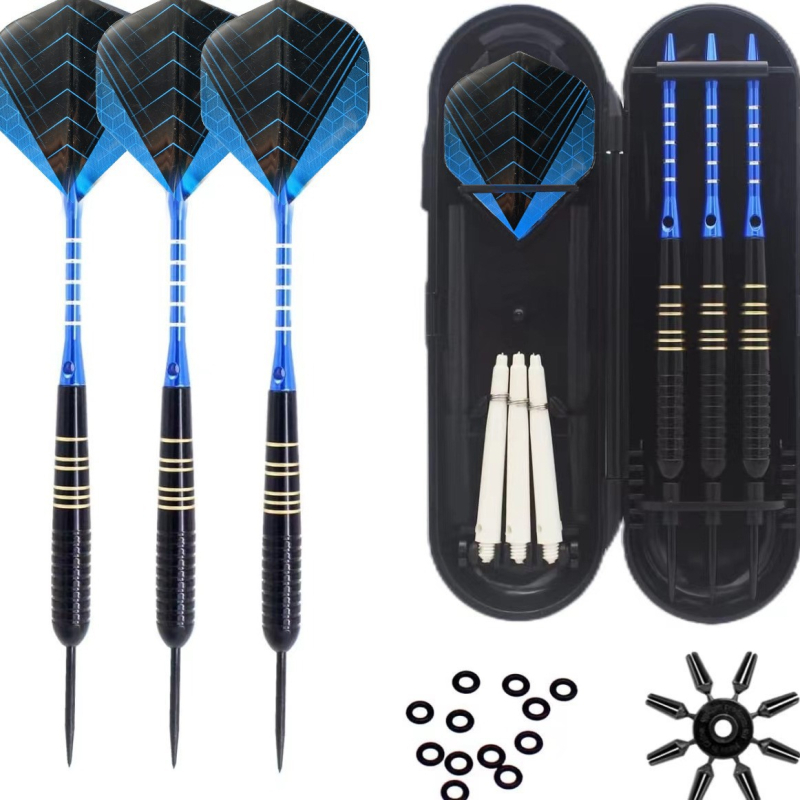 Set vrhova za darts od čistog bakra, 22 g, visoko kvalitetni profesionalni natjecateljski, s 3 izdržljivim vrhovima i dodacima u plastičnom kućištu