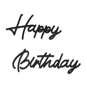 Drvena pločica za rođendan – engleski natpis Happy Birthday, pozadina za zabavu, drveni dekor