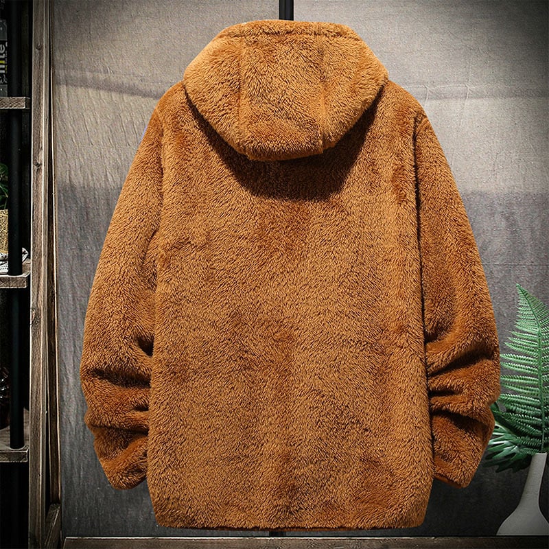 М-8XL мъжки суитшърт с качулка, плюшена подплата, свободна кройка, плюс размер