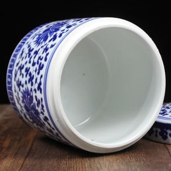 Jingdezhen keramički spremnik za rižu s poklopcem, otporan na vlagu, kapacitet 0,5 kg / 1,5 kg / 3 kg