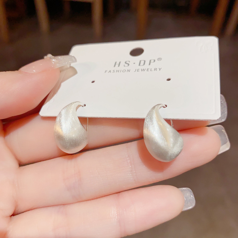 Naušnice kapljastog oblika, japansko-korejskim minimalističkim dizajnom, premaz 18K zlata, za žene