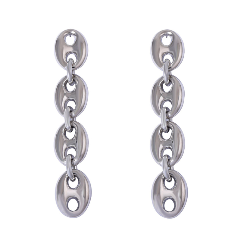 Duge geometrijske naušnice, minimalistički dojam, lagani dojam luksuza, spojeni dijelovi Ccb, ženama, svestran casual stil
