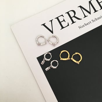 Naušnice karike od 925 srebra za žene, cirkon kamen, minimalistički stil, elegantan nakit za nošenje tijekom spavanja