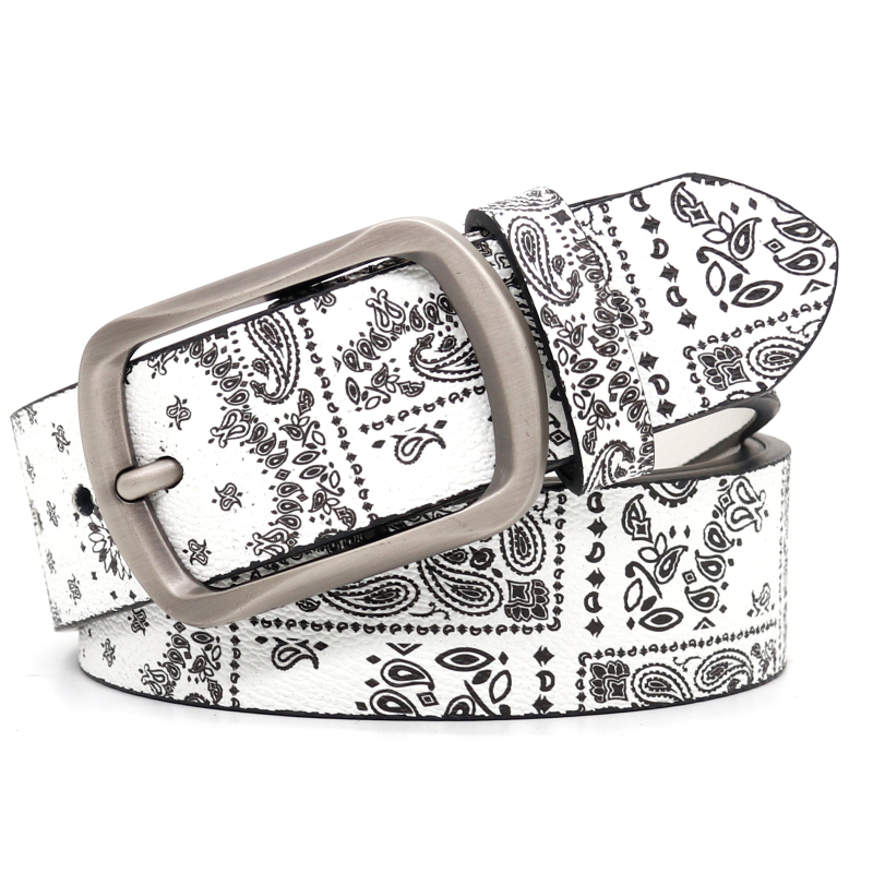 Ženski PU kožni kaiš s boemskim retro uzorkom, ručno reljefna dekoracija, metalna kopča s iglom, širina 2–4 cm, veličine 105/115/125 cm