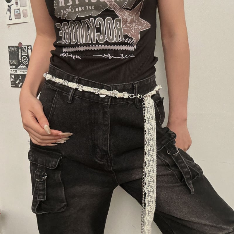 Kožni pojas od umjetne kože s kontrastnim nitima, punk-hip-hop stil, unisex, svakodnevni streetwear, 110 cm