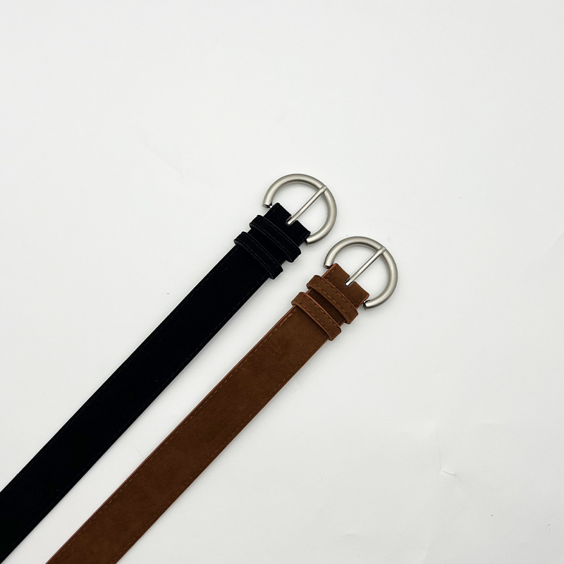 Ženski velur kaiš od umjetne kože sa srebrnom kopčom, minimalistički i elegantan dodatak kaputima i suknjama