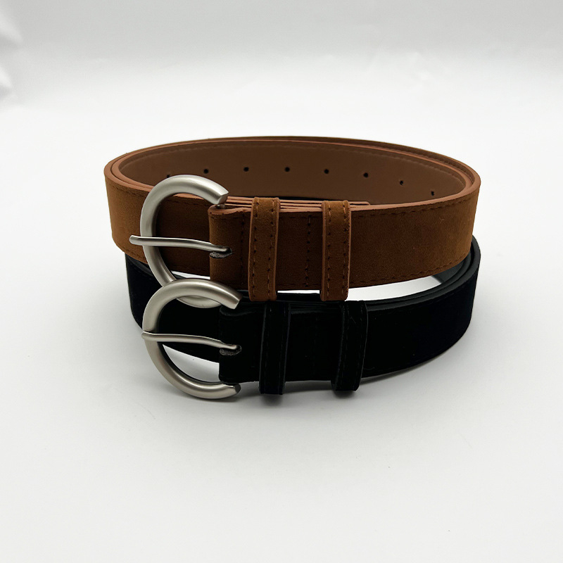 Ženski velur kaiš od umjetne kože sa srebrnom kopčom, minimalistički i elegantan dodatak kaputima i suknjama
