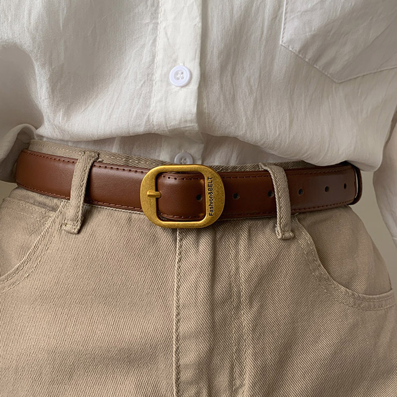 Ženski kožni pojas, crna, širina 2-4 cm, jednostavan casual stil uz traperice, svestran modni dodatak