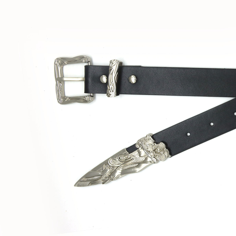 PU kožni kaiš s metalnom kopčom za traperice i suknju – modni dodatak, duljina 105 cm, širina 2,8 cm